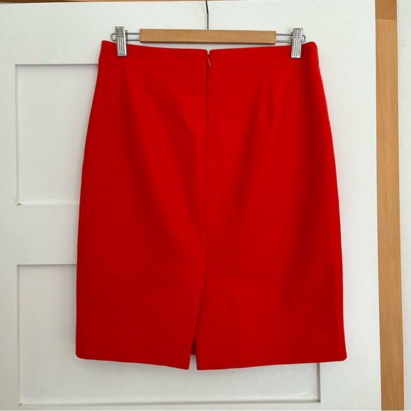 J. Crew the pencil skirt poppy red wool - Picture 4 of 4